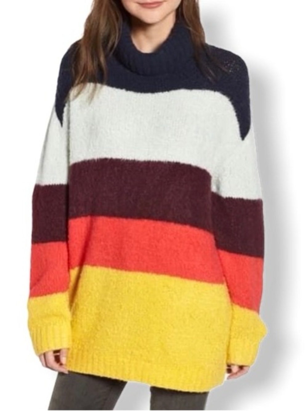 Chelsea 28 Color Block Oversized Sweater, Size S